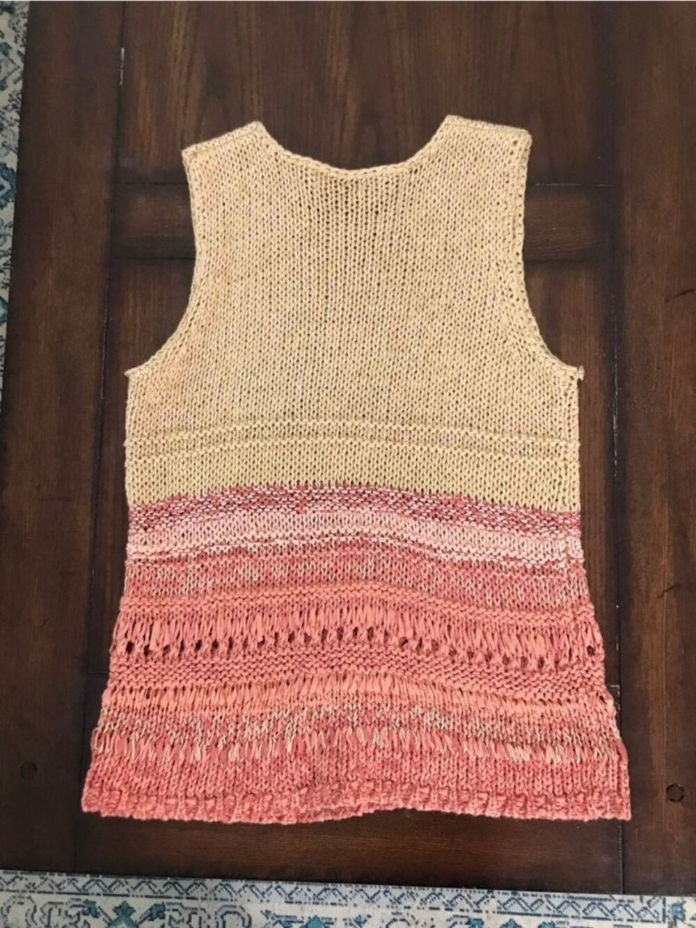 Josephine Chaus Sweater Tank Top Pink Sleeveless Sweater Knit Coastal Beach L - Picture 6 of 10